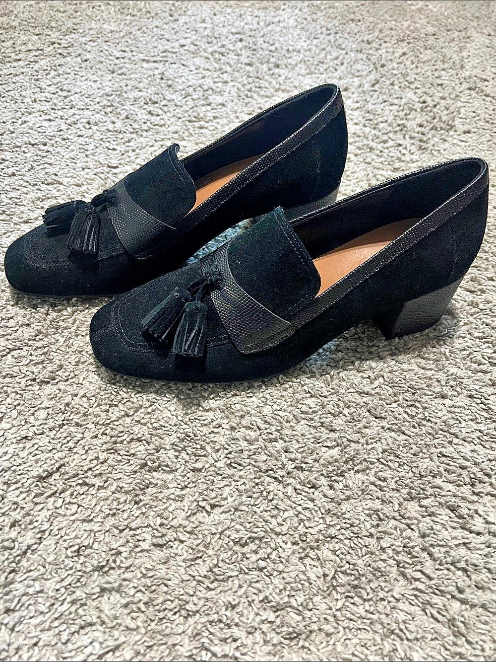 Donald J Pliner Kressida Black Tassel Heels US 9.5
